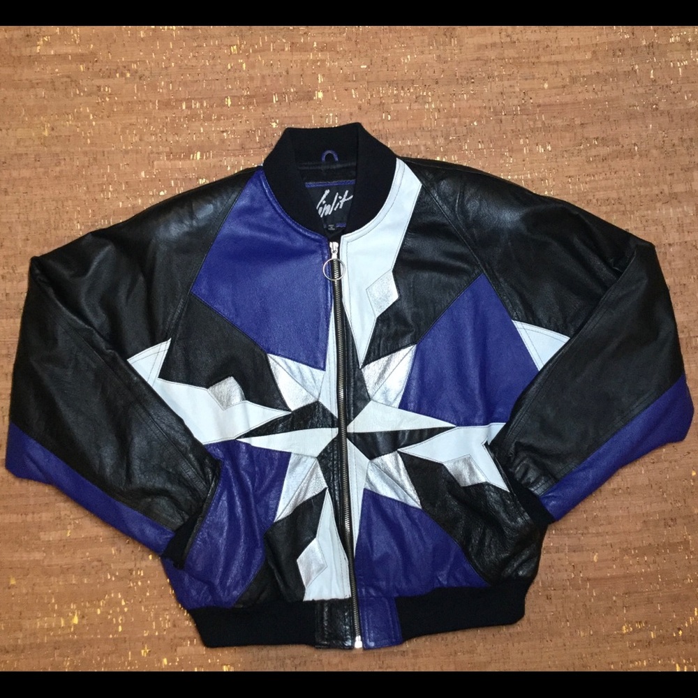 Winlit Women’s Vintage 80’s Leather Jacket